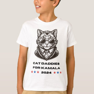 Cat Daddies For Kamala Funny Cat Dad Vote Election T-Shirt