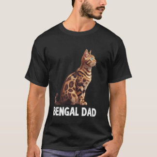 Cat Daddy Bengal Cat Dad Bengal Father Bengal Cat  T-Shirt