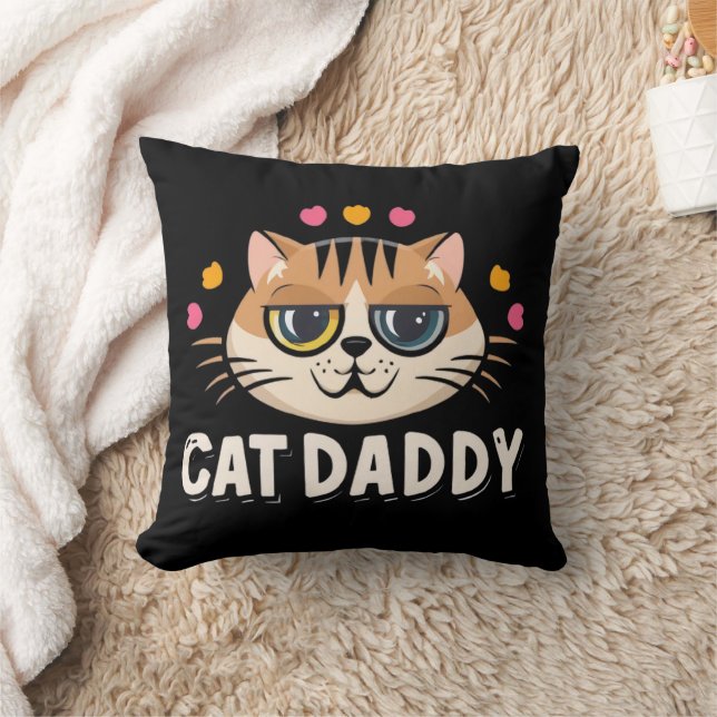cat daddy, cat lover father pet dad animal cat dad cushion (Blanket)