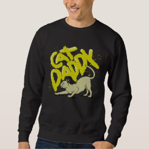 Cat Daddy  cute street graffiti spray vintage Sweatshirt