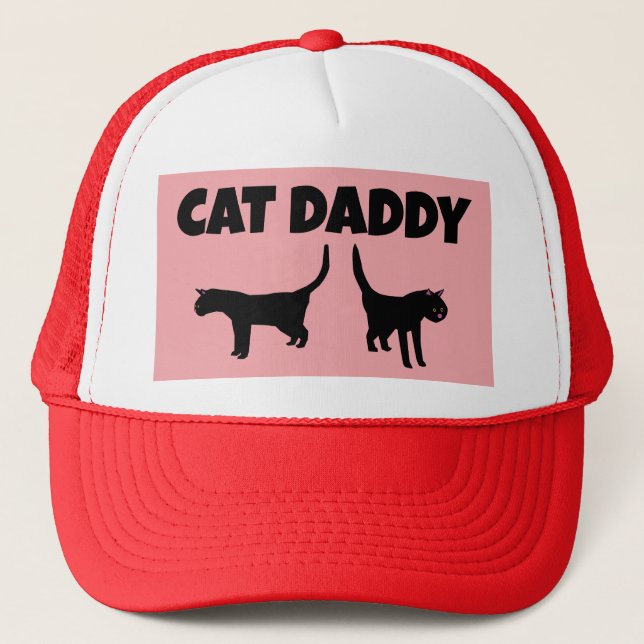 CAT DADDY DAD BALL CAPS RED HATS (Front)