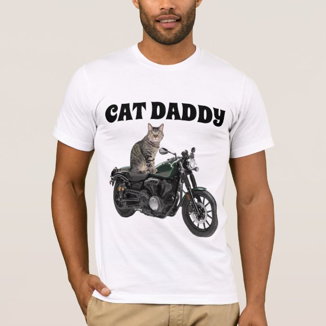 CAT DADDY DAD BIKER T-SHIRTS (Front)