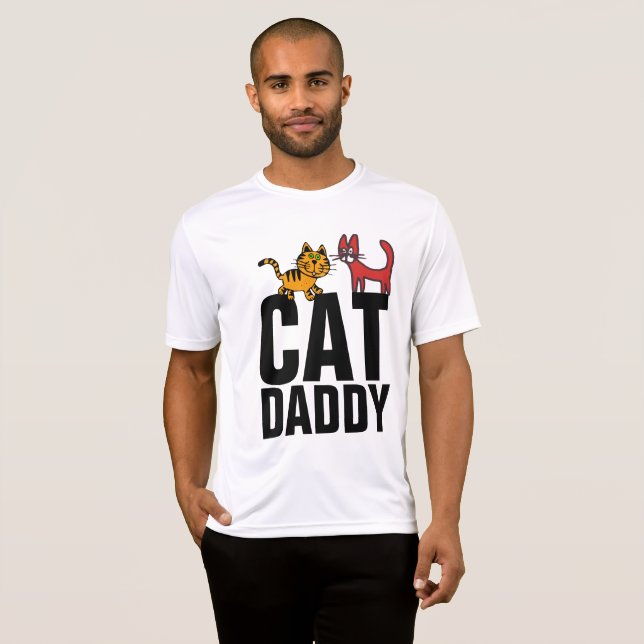 CAT DADDY DAD Funny Mens T-shirts (Front Full)