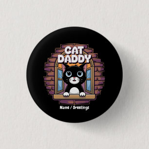 Cat Daddy Extraordinaire The Best Cat Dad Ever 3 Cm Round Badge