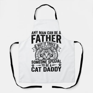 Cat Daddy Father Quote Vintage Engraving T-Shirt D Apron