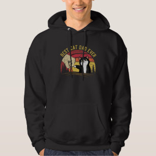 Cat Daddy Father s Day Cat Dad Retro Best cat Dad  Hoodie