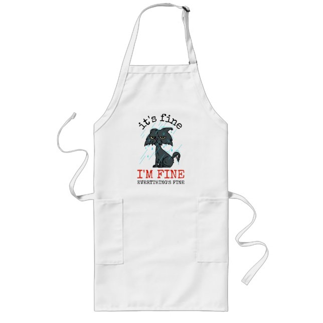 Cat daddy fathers day gift long apron (Front)