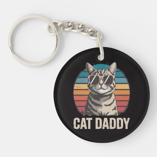 Cat Daddy Fathers Day Key Ring (Front)