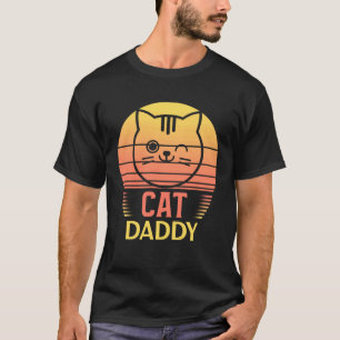 Cat Daddy for Men Cat Dad Ca Vintage Cat 2 T-Shirt