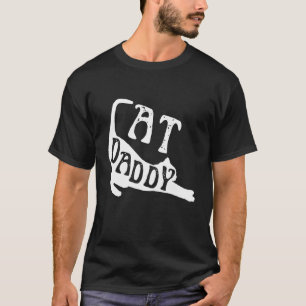 Cat Daddy Funny Dad Father Simple Minimalist Lette T-Shirt