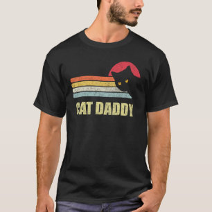 Cat Daddy Funny Vintage Style Cat Retro Distressed T-Shirt