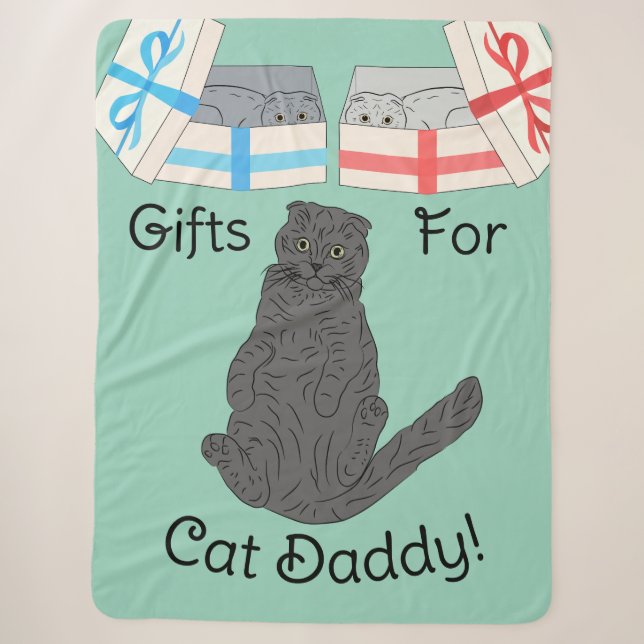 Cat Daddy Gifts Sherpa Blanket (Front)