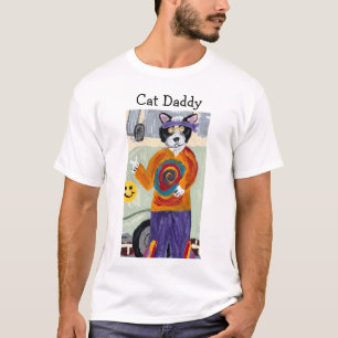 Cat Daddy Hippie Tuxedo Cat T-Shirt