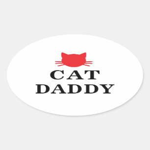 Cat Daddy Oval Stickers
