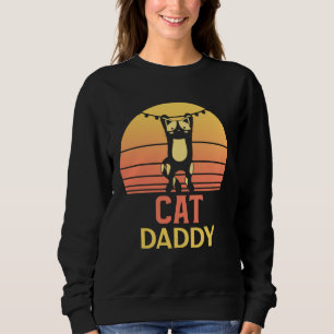 Cat Daddy Vintage 80s Style Ca Mens Retro Distress Sweatshirt