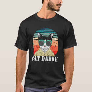 Cat Daddy Vintage 80s Style Cat Father's Day T-Shirt