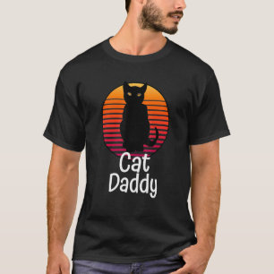 Cat Daddy Vintage 80's Style Cat Retro Best Cat Da T-Shirt