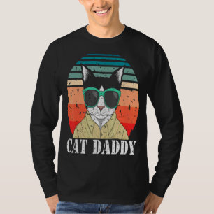 Cat Daddy Vintage 80s Style Cat Retro Sunglasses D T-Shirt