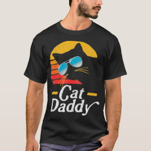 Cat Daddy Vintage 80s Style Cat Retro Sunglasses T-Shirt