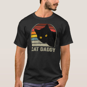 Cat Daddy Vintage Cat 80s Retro Style For Men Cat T-Shirt