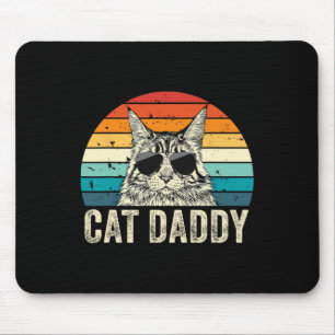 Cat Daddy Vintage Distressed Maine Coon Cat Dad Mouse Pad