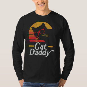 Cat Daddy Vintage Eighties Style Cat Hipster Glass T-Shirt