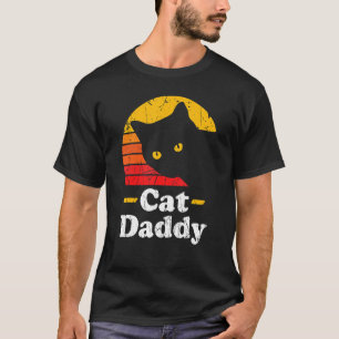 Cat Daddy Vintage Eighties Style Cat Retro Distres T-Shirt