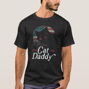 Cat Daddy Vintage Eighties Style Cat Retro Distres T-Shirt