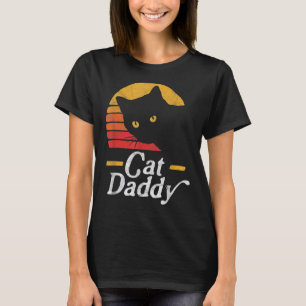 Cat Daddy Vintage Eighties Style Cat Retro Distres T-Shirt