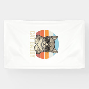 Cat Daddy Vintage Sunset Cool Cat Shirt Design_1 Banner