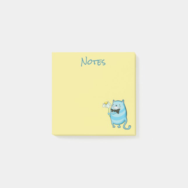 Cat & Daisy Post-It Notes (Front)