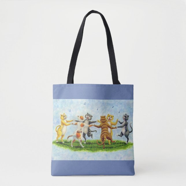 CAT DANCE SINGING FELINE TOTE BAG *Customise (Front)