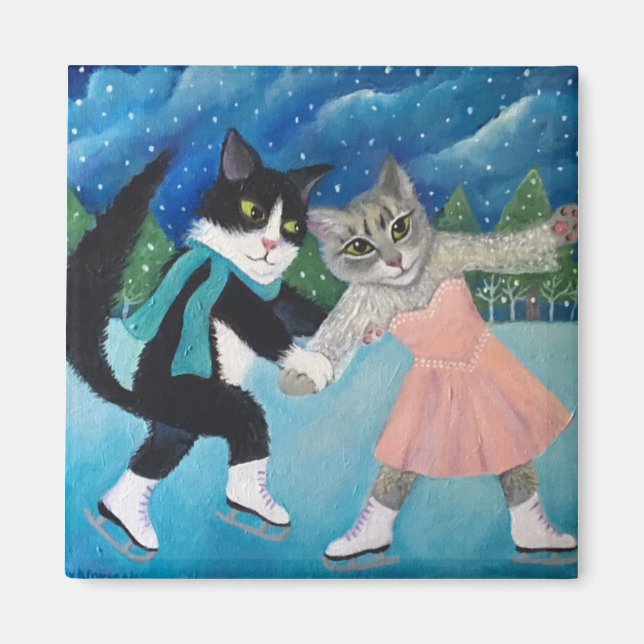 Cat Dancing Magnet (Front)