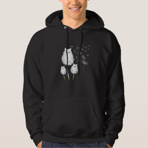 Cat Dandelion Amazing Flower Cat Hoodie