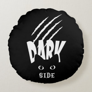Cat Dark Side Round Cushion