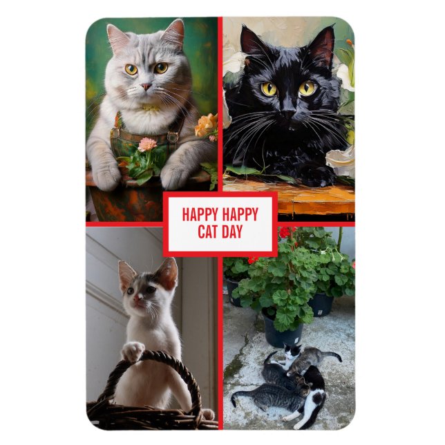 cat day  magnet (Vertical)