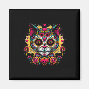 Cat Day Of Dead Dia De Los Muertos Cinco De Mayo S Magnet