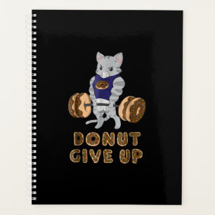Cat Deadlift Powerlifting Doughnut Gym Planner