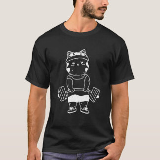 Cat Deadlift Powerlifting  Gym Weightlifting Women T-Shirt