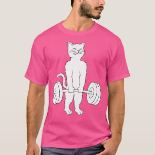 Cat Deadlift Powerlifting Kitty Tee, Weightlifting T-Shirt