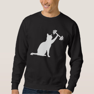 Cat deadlift weightlifting cat powerlifting kitty  sweatshirt
