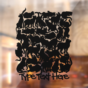 Cat Decal Personalise Black Cat Window Decals