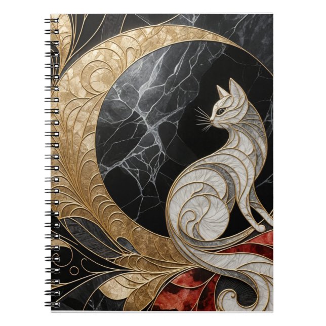 Cat Deco Journal Notebook (Front)