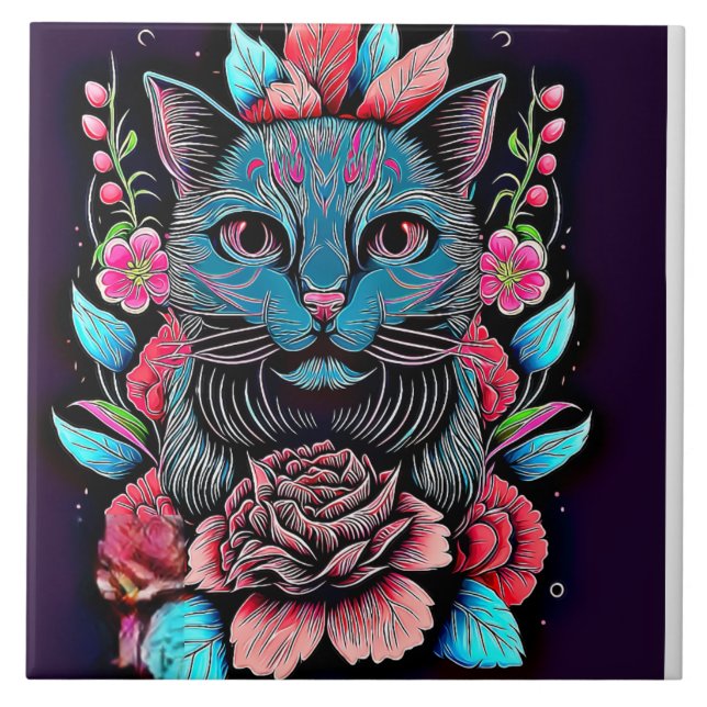 Cat Decor Tile (Front)