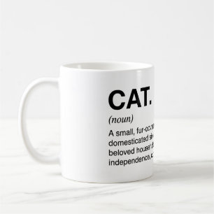 Cat Definition Noun Funny Cat Lover Coffee Mug