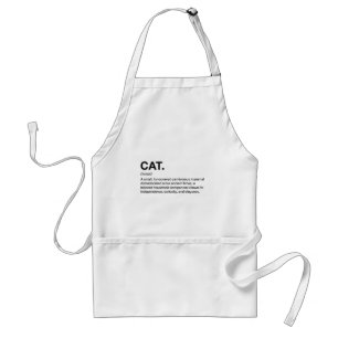 Cat Definition Noun Funny Cat Lover Standard Apron