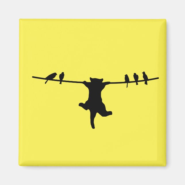 Cat depends on the power cord magnet (Front)