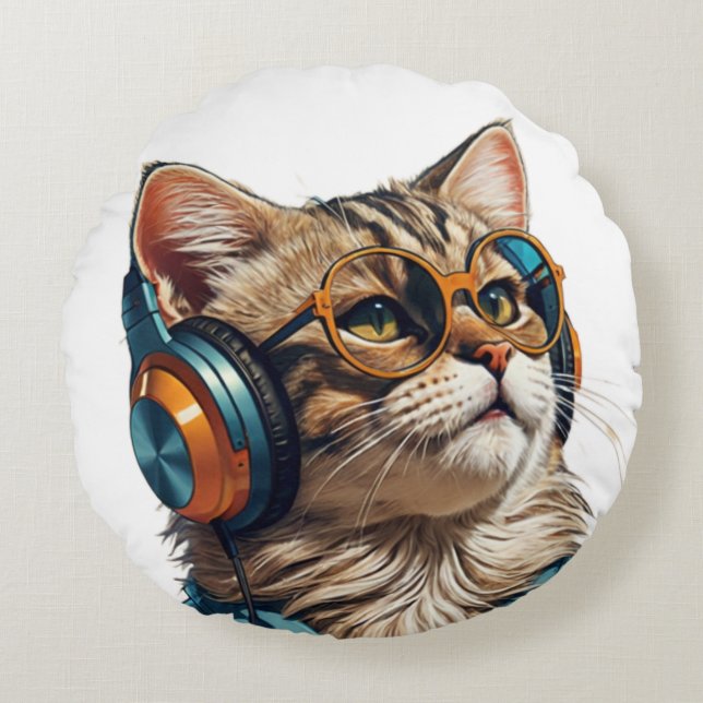 Cat design pillow  (Front)