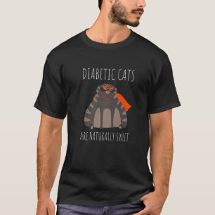 Cat Diabetes Syringe Helicopter Cat Mum Dad Cat Di T-Shirt