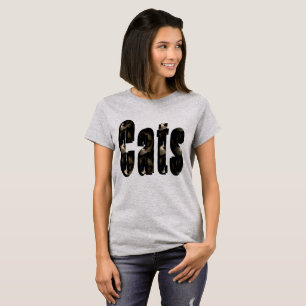 Cat Dimensional Logo Made From Ragdoll Cats, T-Shirt